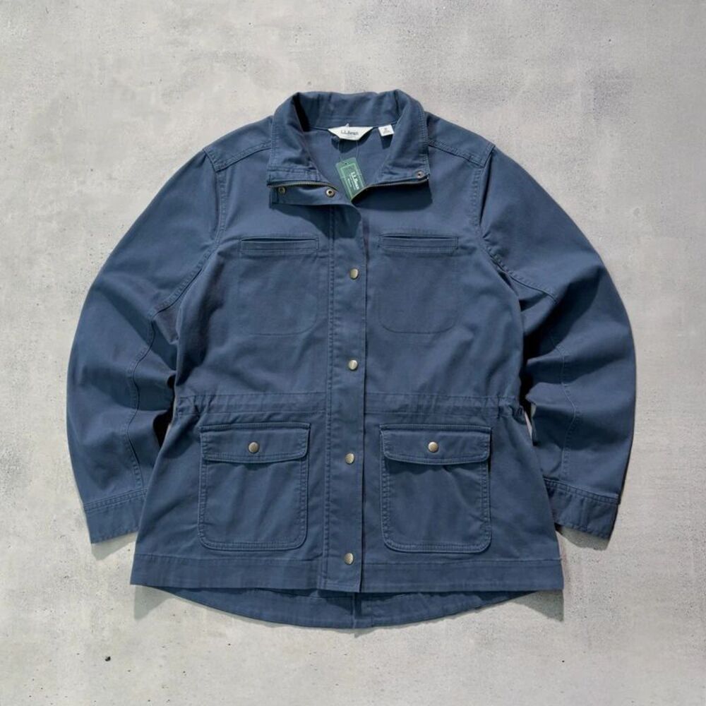 L.L.Bean Classic Utility Jacket Womens M Dark Mariner Blue NWT Field Chore Coat